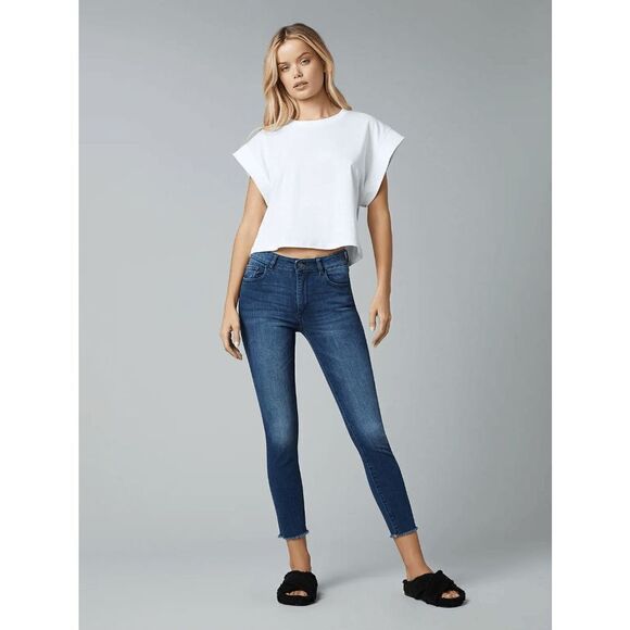 DL1961 Denim - DL1961 Florence Skinny Mid Rise Denim Instasculpt Crop Jeans Womens Size 26